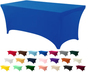 Utopia Kitchen spandex tablecloth 6ft blue with tight fit for secure coverage