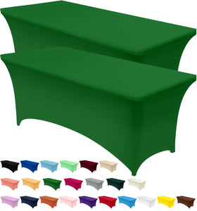 Utopia Kitchen spandex tablecloth on a 6ft table for a polished event look