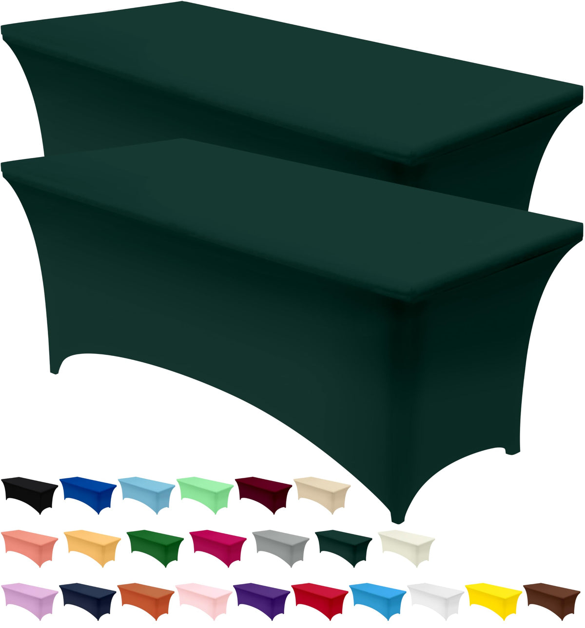 Utopia Kitchen spandex tablecloth on a 6ft table for a clean, professional look.