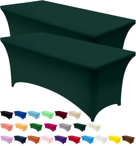 Utopia Kitchen spandex tablecloth on a 6ft table for a clean, professional look.