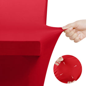 Utopia Kitchen spandex tablecloth is machine washable for quick refresh.