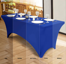 Utopia Kitchen spandex tablecloth showcases stain resistance and easy cleaning after busy receptions.