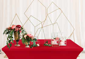 Utopia Kitchen spandex tablecloth protects tables during buffets and banquets.