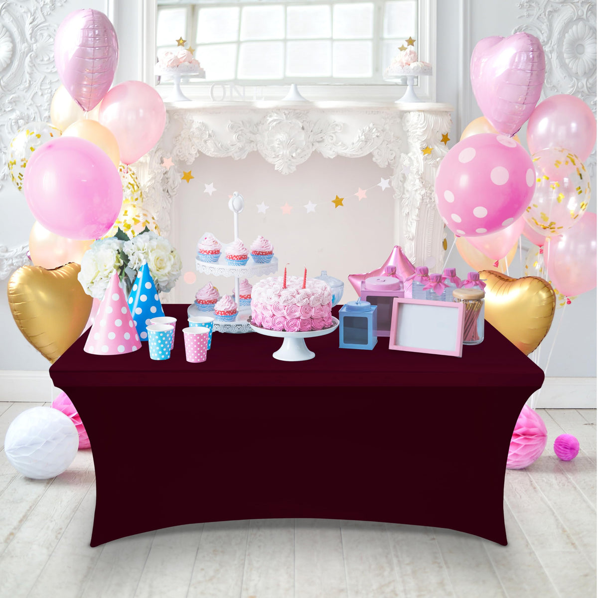 Durable, wrinkle-resistant stretch fabric from Utopia Kitchen tablecloth