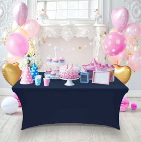 Utopia Kitchen spandex tablecloth easy care—machine washable and quick dry.