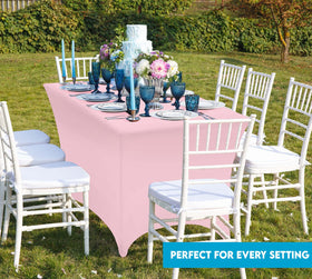 Utopia Kitchen spandex tablecloth under beverage spills shows stain protection without sacrificing fit.