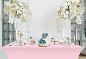Utopia Kitchen spandex tablecloth color-pink option provides vibrant, versatile styling for parties.