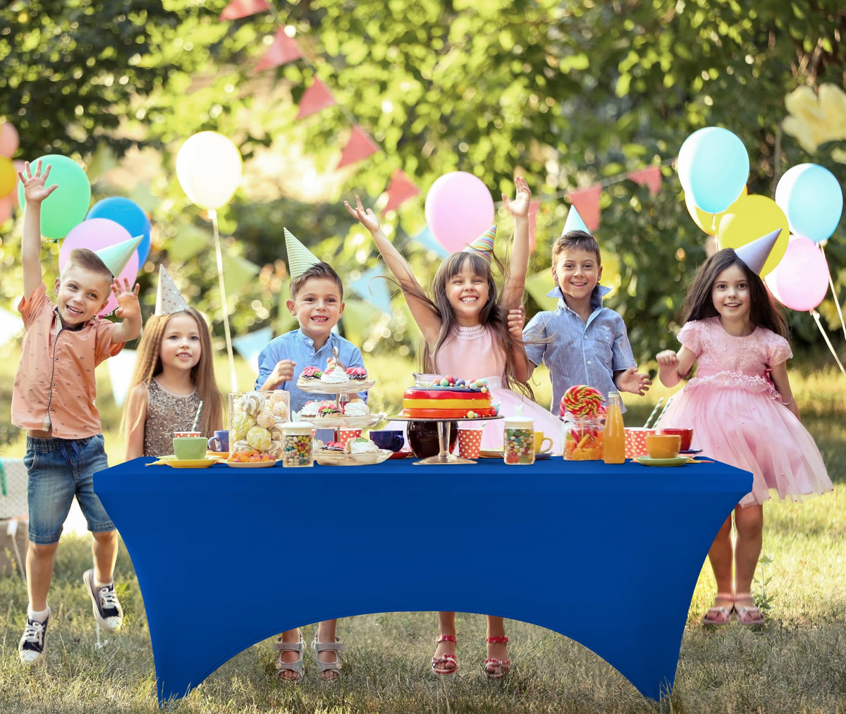 Utopia Kitchen spandex tablecloth modern look enhances presentations