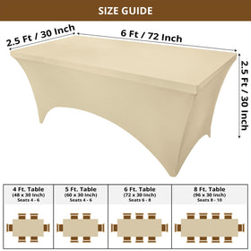 Utopia Kitchen spandex tablecloth shows reinforced leg pockets ensuring a neat, professional look.