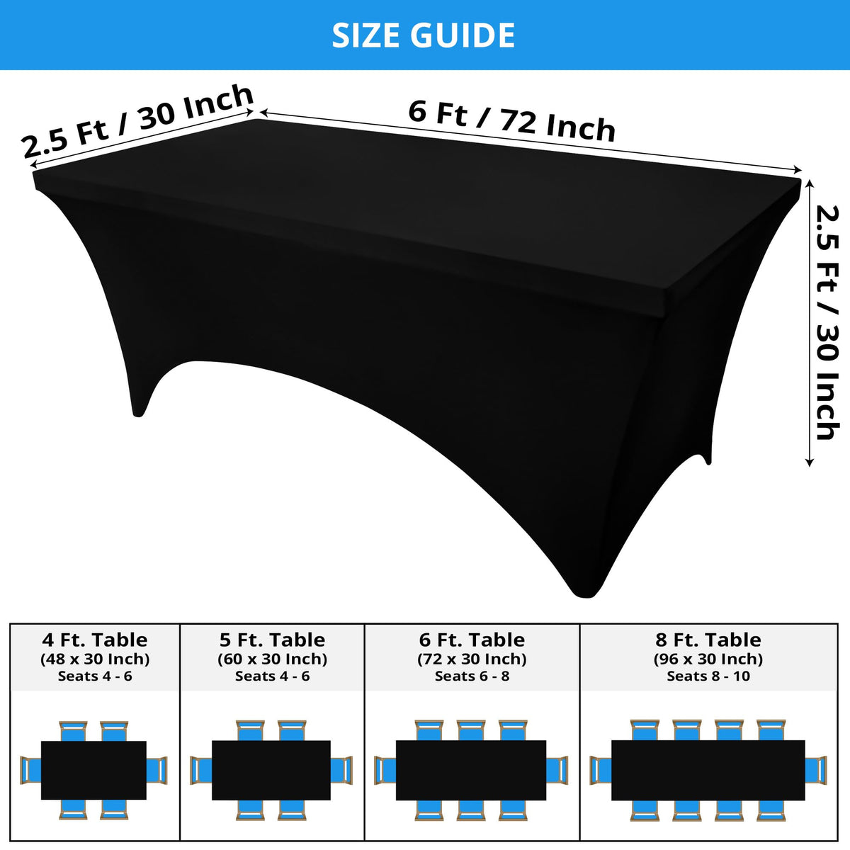 Utopia Kitchen tablecloth with reinforced leg pockets stays securely in place