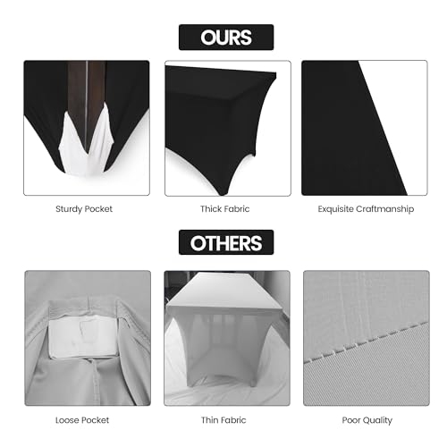 Utopia Kitchen Spandex Tablecloth maintains a smooth finish after washing