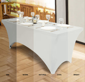 Utopia Kitchen spandex tablecloth stain and scratch resistance protects tables during busy events.