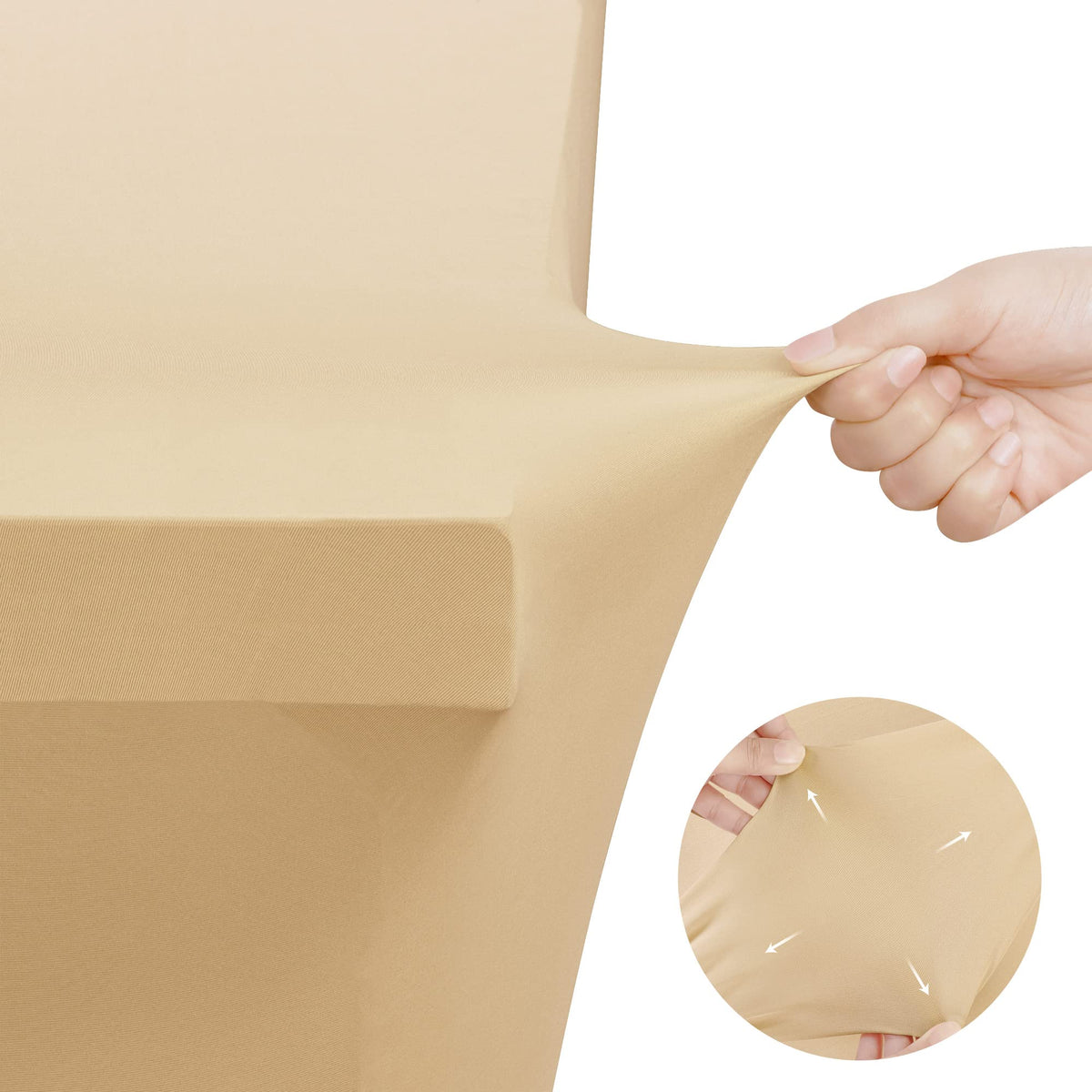 Utopia Kitchen spandex tablecloth resists stains and scratches for busy party environments
