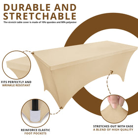 Utopia Kitchen spandex tablecloth with leg pockets keeps the cover secure during events