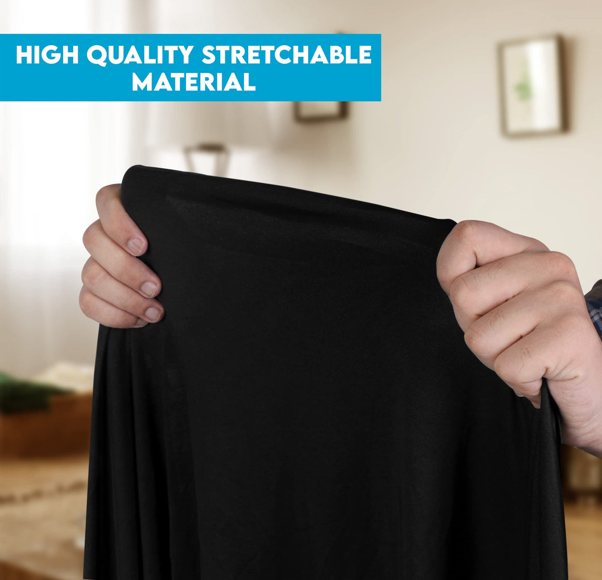 Utopia Kitchen spandex tablecloth two-way stretch enables smooth line and quick setup.
