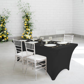 Utopia Kitchen Spandex Tablecloth at a wedding banquet for a sleek backdrop