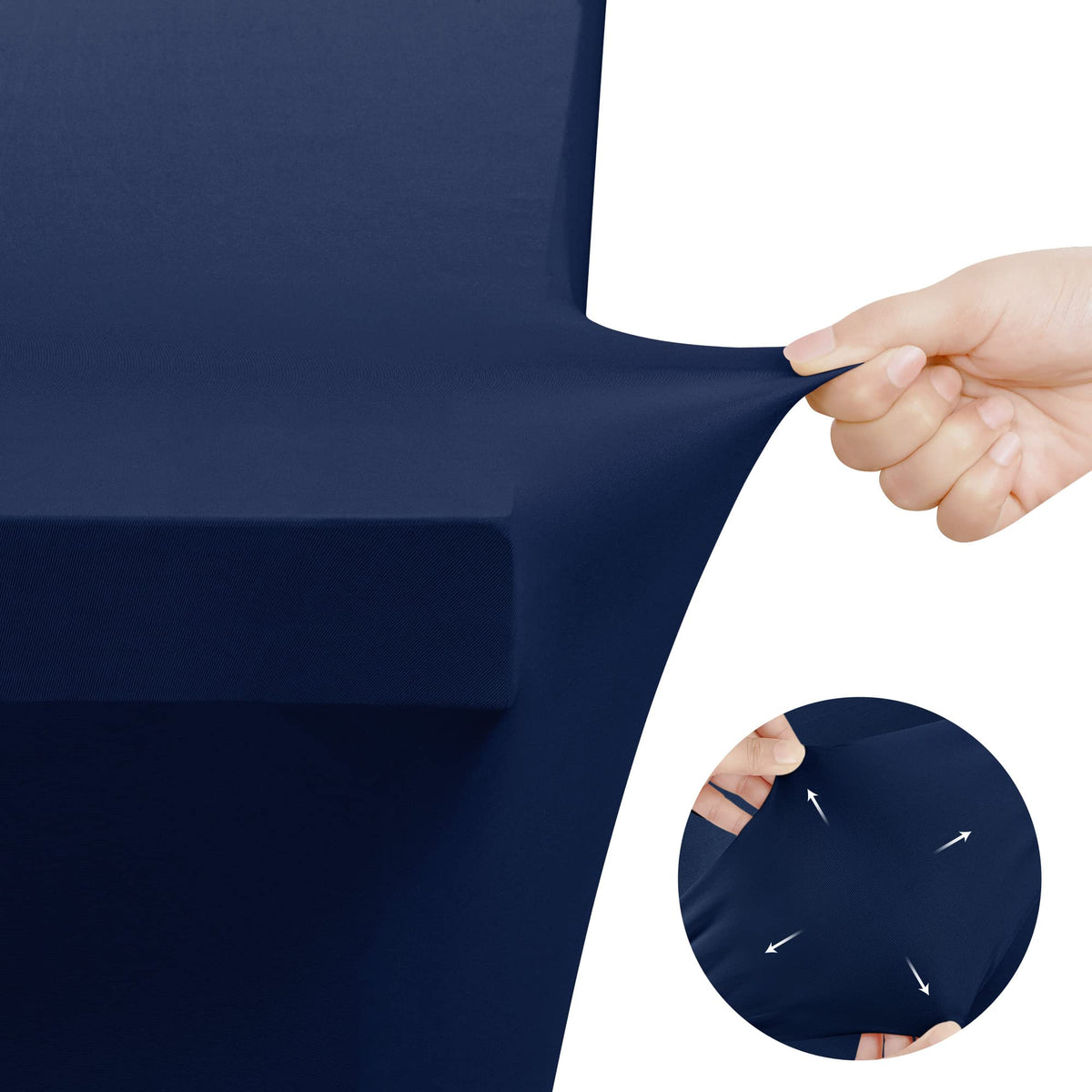 Ideal for weddings and parties with a modern, wrinkle-free finish.