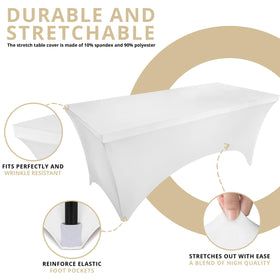 Utopia Kitchen spandex tablecloth ideal for weddings, trade shows, professional displays.