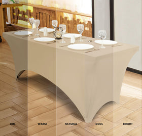 Utopia Kitchen spandex tablecloth wrinkle-resistant fabric for neat surfaces.