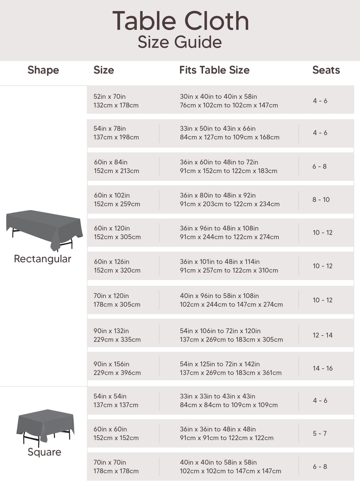 Utopia Kitchen durable polyester table cover protects surfaces