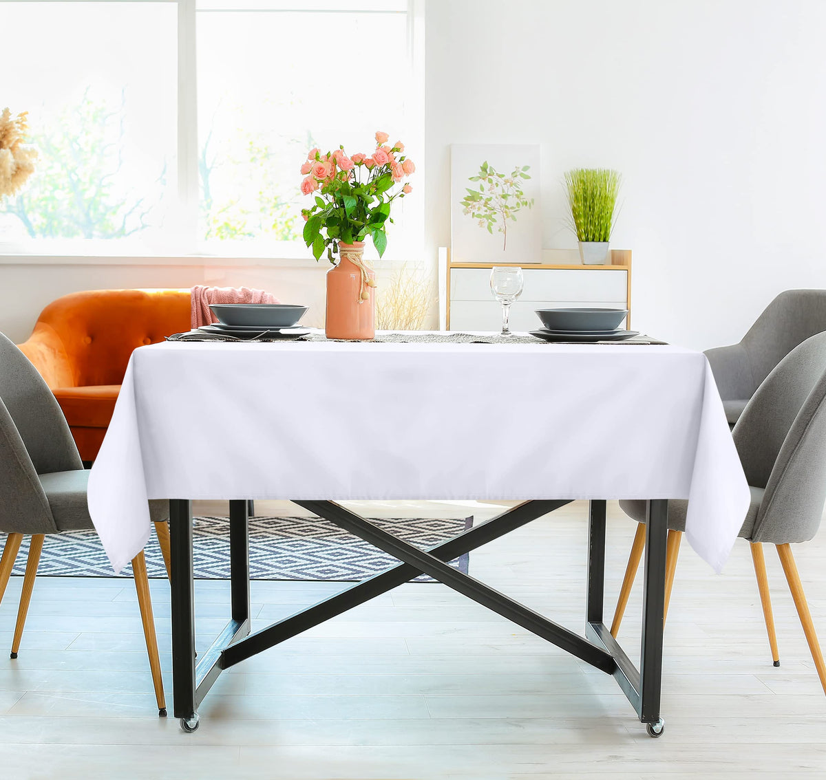 Utopia Kitchen square table cloth adds everyday elegance to decor