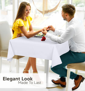 Utopia Kitchen machine-washable table cloth for easy care
