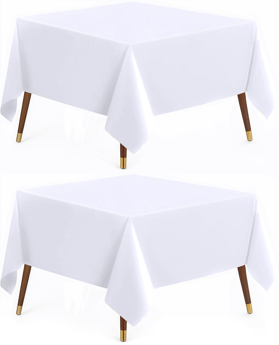 Utopia Kitchen square table cloth 60x60 white pack for dining setup