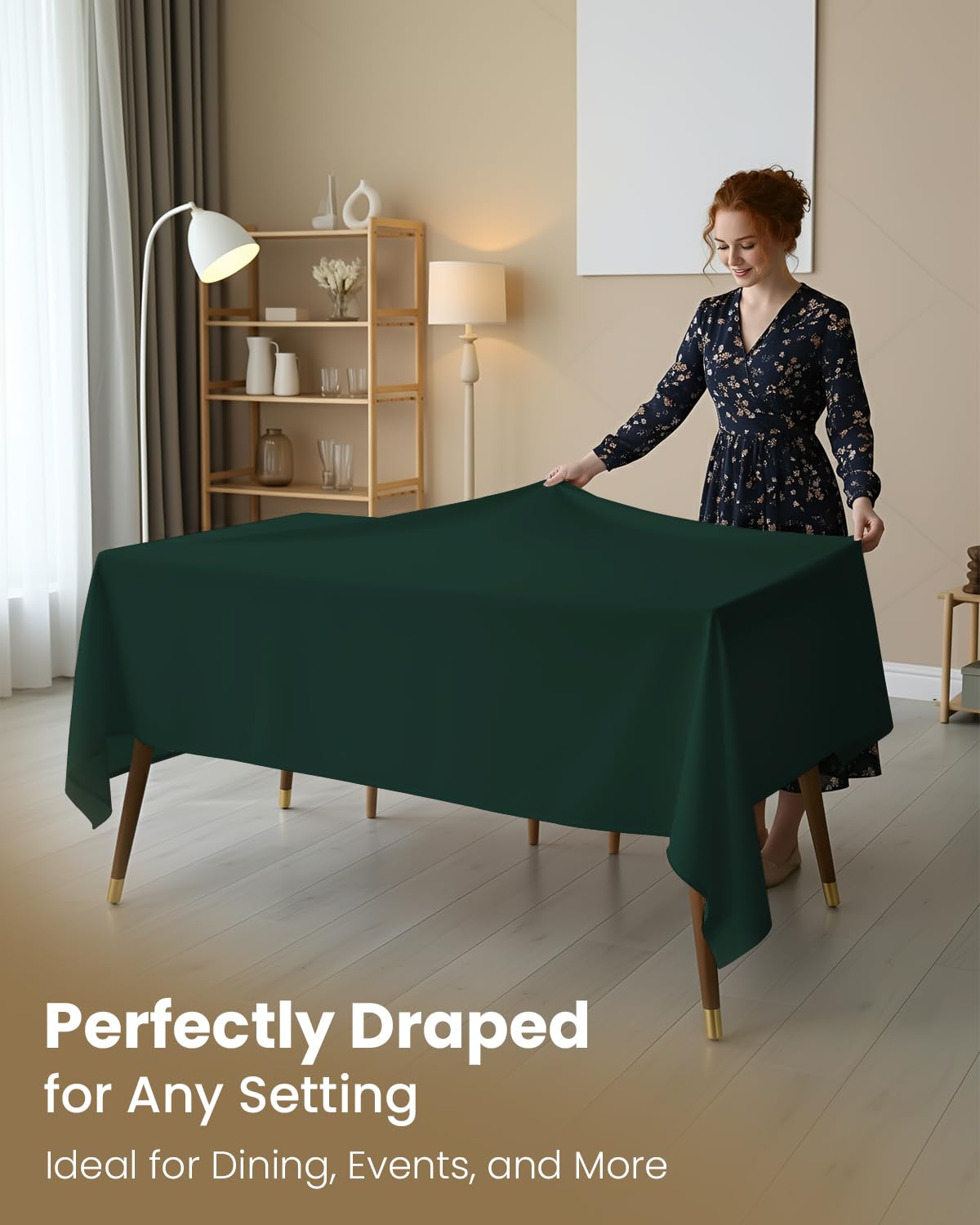 Utopia Kitchen stain-resistant table cover protects against spills during meals
