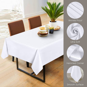 Utopia Kitchen stain-resistant table cover protects surfaces from spills and messes.