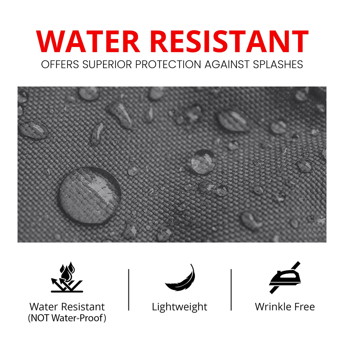 Utopia Kitchen water-resistant polyester apron protects clothing from light spills.