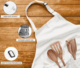 Utopia Kitchen waterdrop-resistant apron, partial protection from light spills