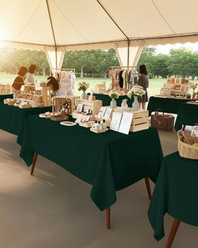 Utopia Kitchen wedding event tablecloth adds refined ambience