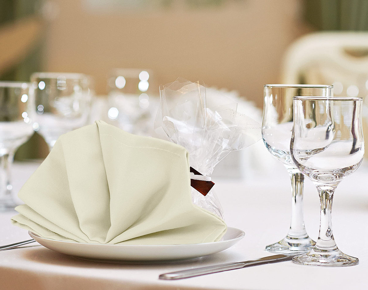 Utopia Kitchen wedding napkins enhancing reception table styling.