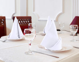 Close-up of soft cotton-blend fabric used in Utopia Kitchen napkins.