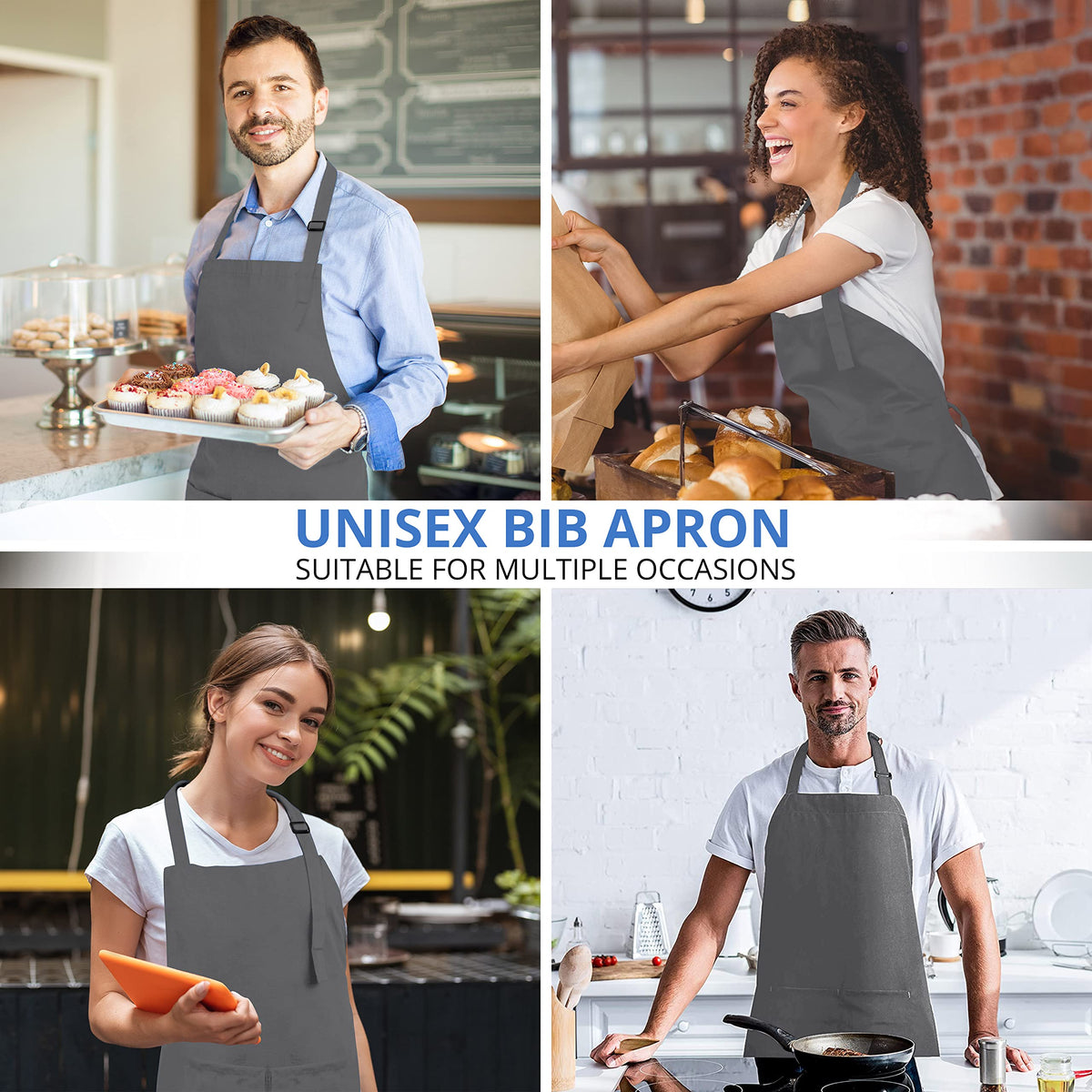 Utopia Kitchen wide neck ties ensure secure, comfortable wear during cooking.