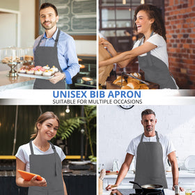 Utopia Kitchen wide neck ties ensure secure, comfortable wear during cooking.