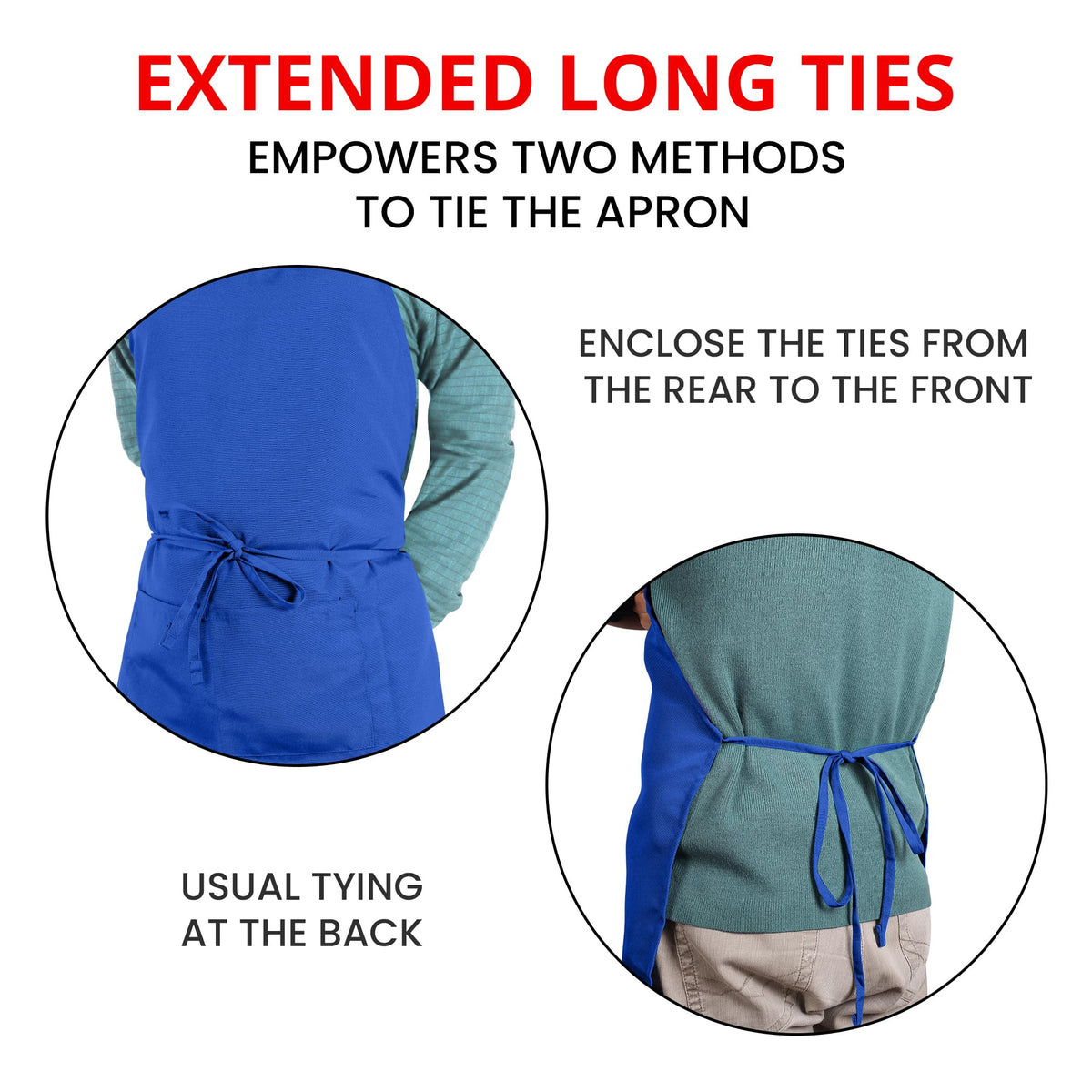 Utopia Kitchen wrinkle-free fabric keeps a neat appearance all day.