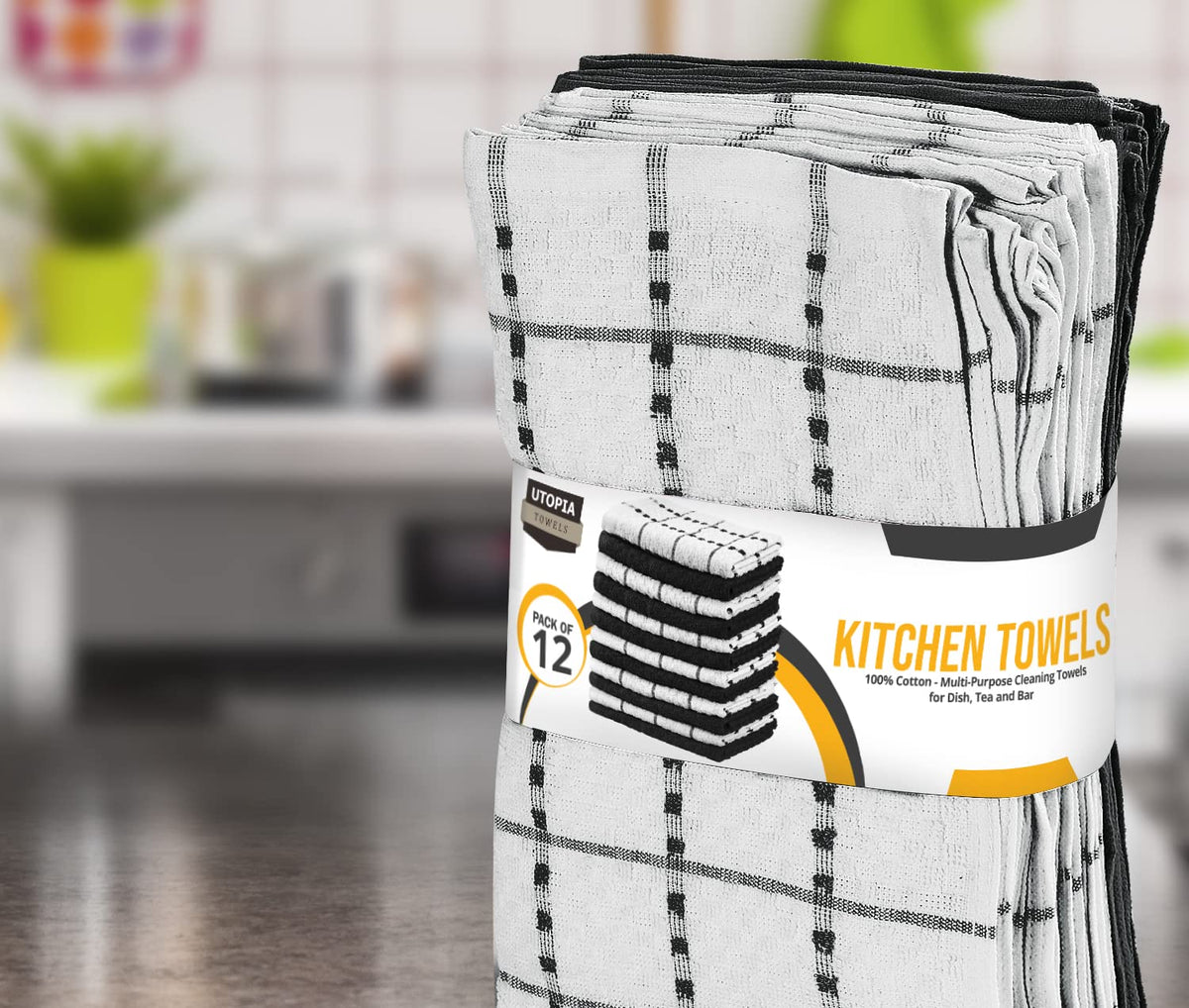 Utopia Towels highly absorbent towels for fast spill cleanup.