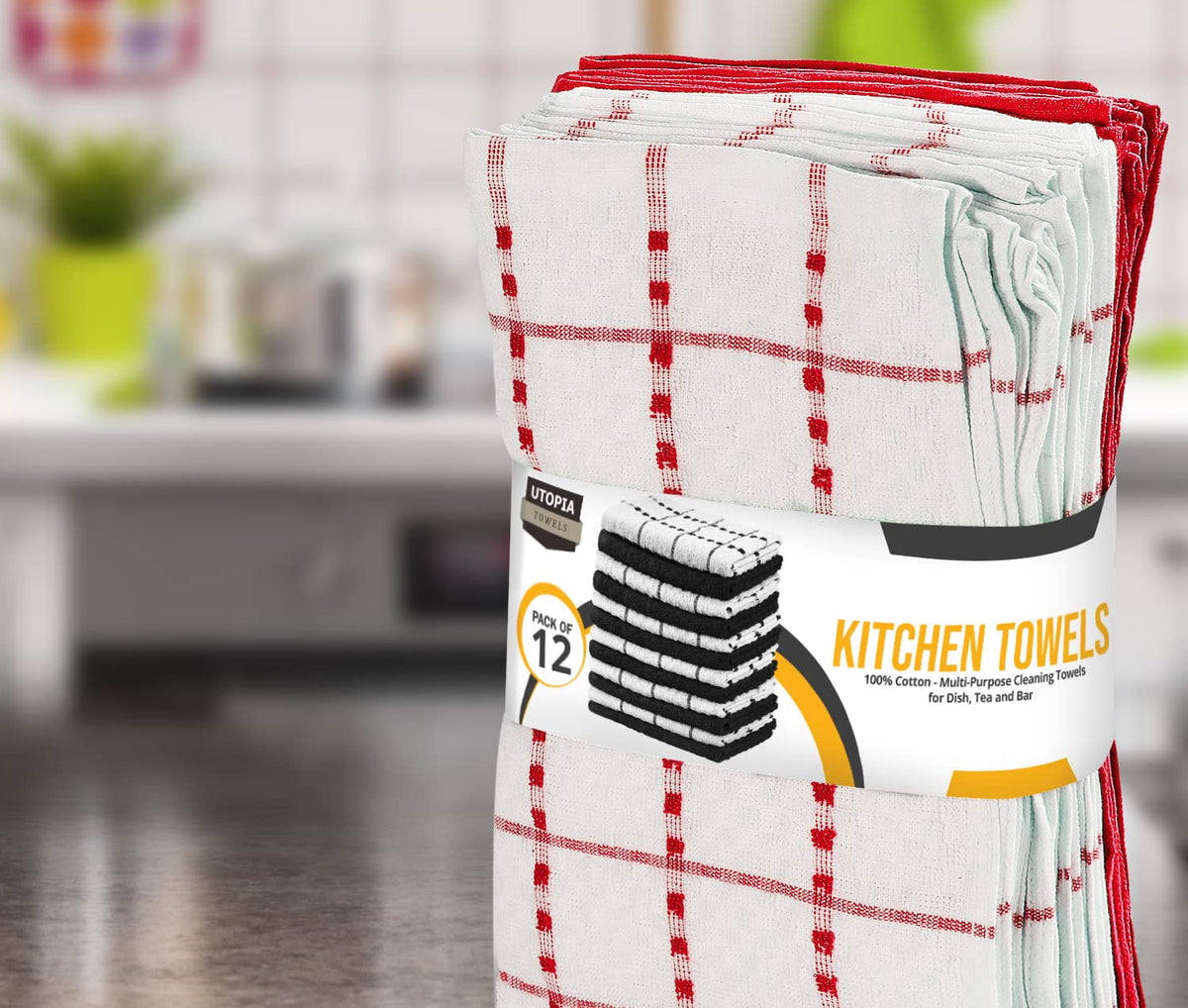 Utopia Towels bar towel set keeping surfaces clean