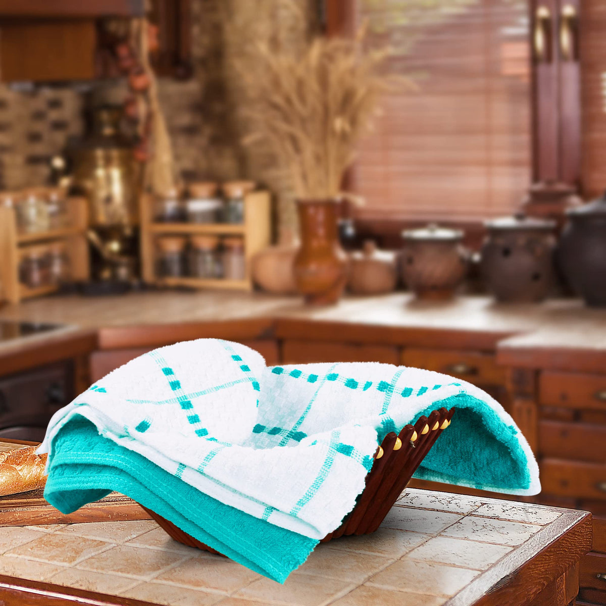 Utopia Towels towels drying dishes and handling hot cookware safely
