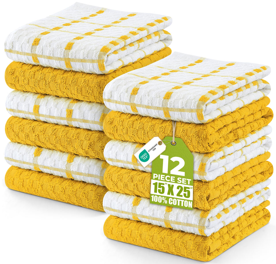 Utopia Towels 12-pack kitchen towels, soft and absorbent for daily use