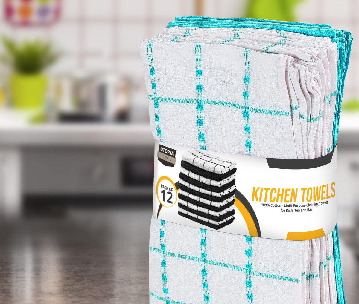 Utopia Towels versatile tea and bar towels for kitchen and home tasks