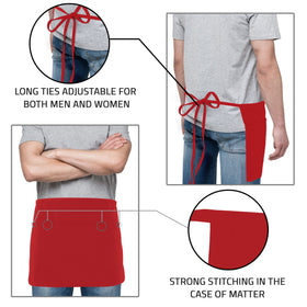 Utopia Wear durable polyester fabric apron for busy hospitality environments.