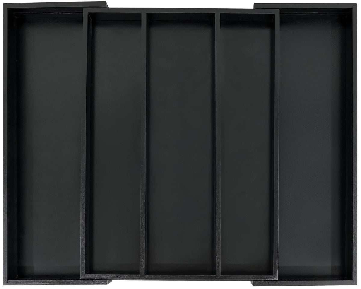 Utoplike bamboo drawer organizer front view for neat, accessible kitchen storage