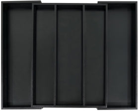 Utoplike bamboo drawer organizer front view for neat, accessible kitchen storage