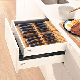 Utoplike drawer-friendly design hides blades while staying accessible.