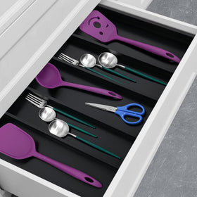 Utoplike bamboo organizer inside kitchen drawer enhances organization and access