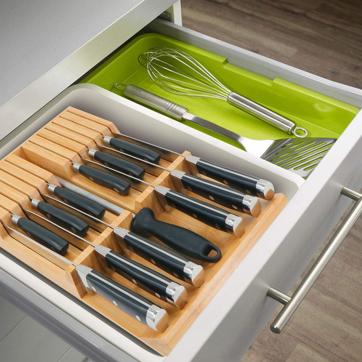 Utoplike bamboo craftsmanship provides durable, eco-friendly design with natural grain.