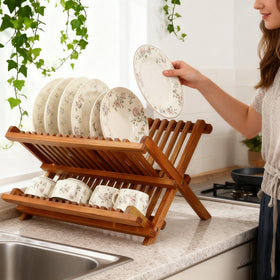 Folded Utoplike rack shows compact storage beside the sink