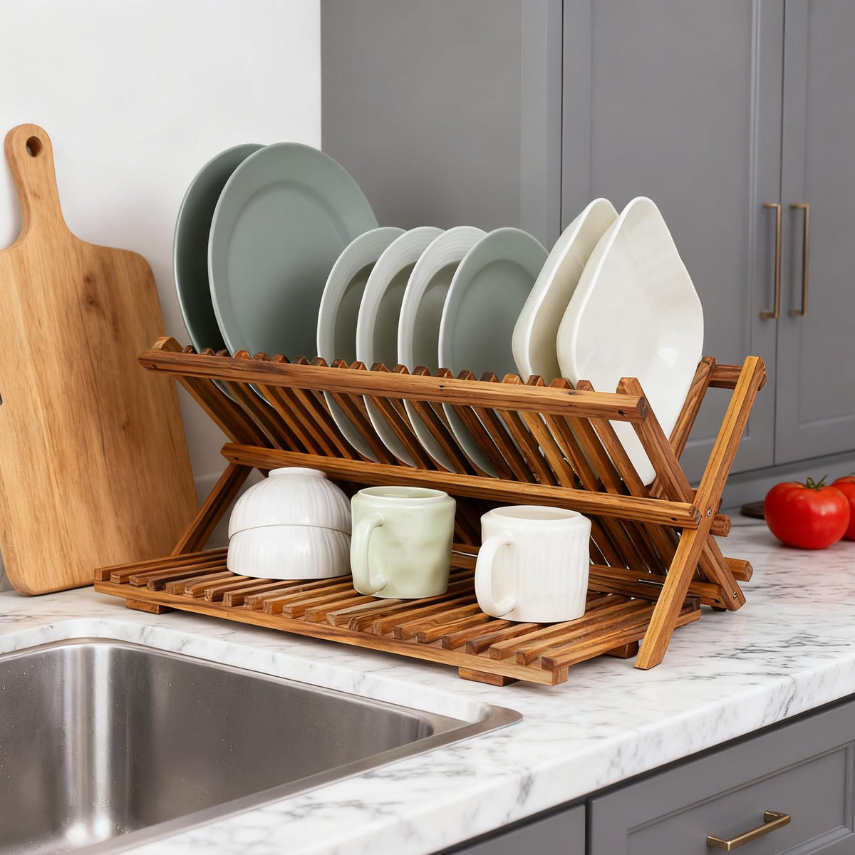 Sturdy teak frame by Utoplike offers durable, ventilated support